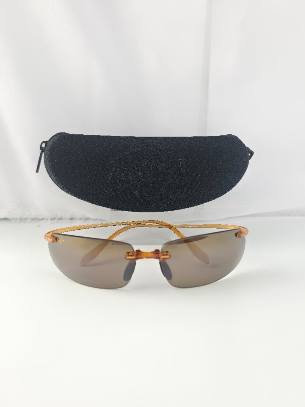 Maui Jim MJ 578-21 Orange Rimless Sunglasses Frames Japan & Case